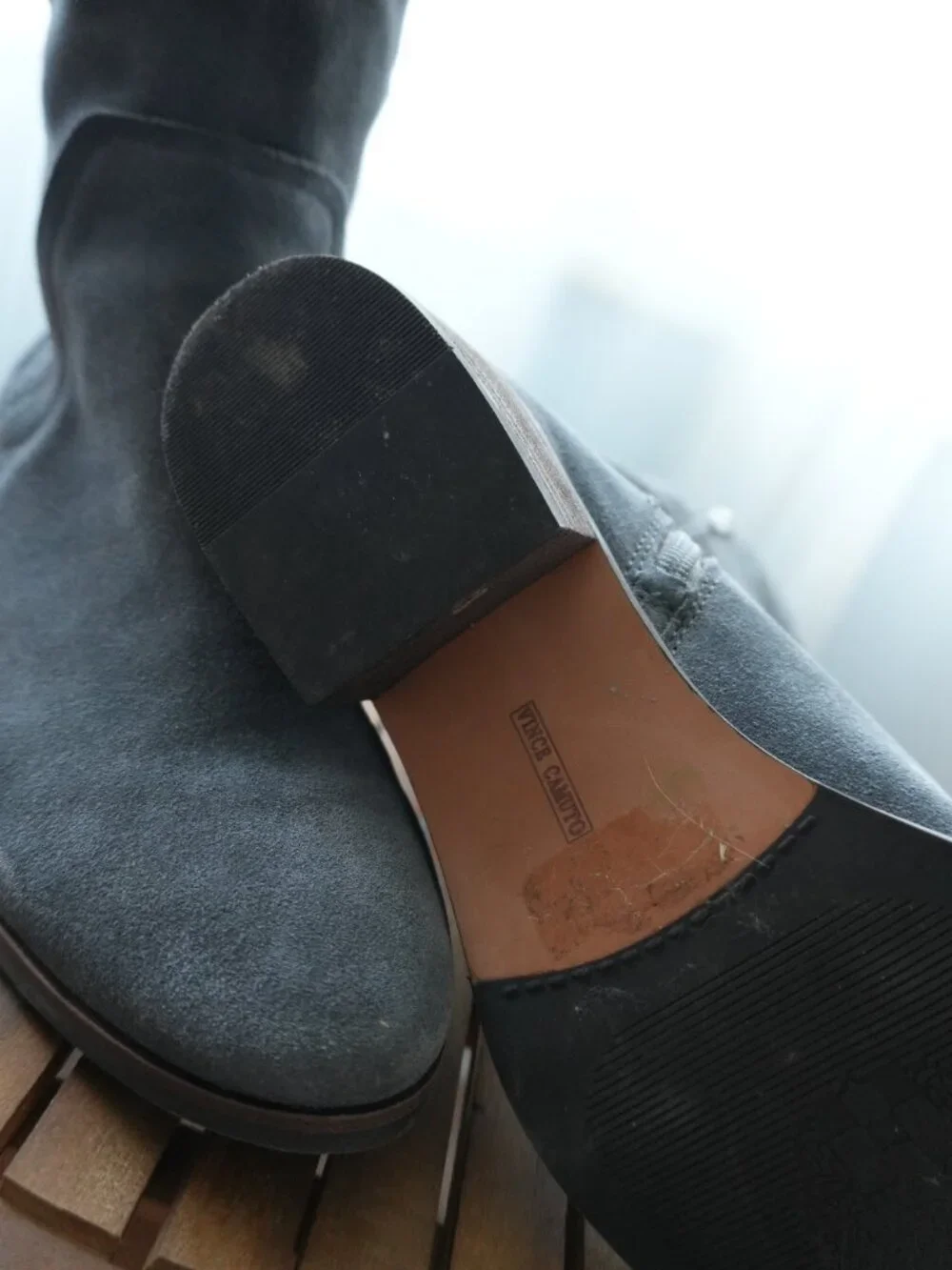Vince Camuto Grey Patamina Over-the-Knee Suede Boots